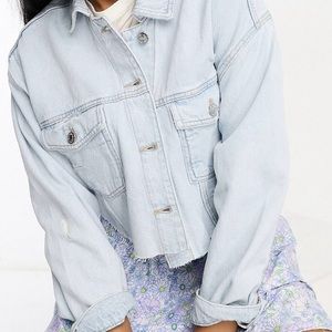 Stradivarius cropped denim jacket